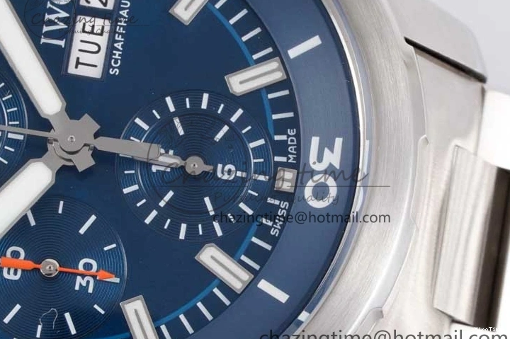 MIROTIME 0105 Aquatimer Chrono SS V6SF 1:1 Best Edition Blue Dial on SS Bracelet A Modern 7032